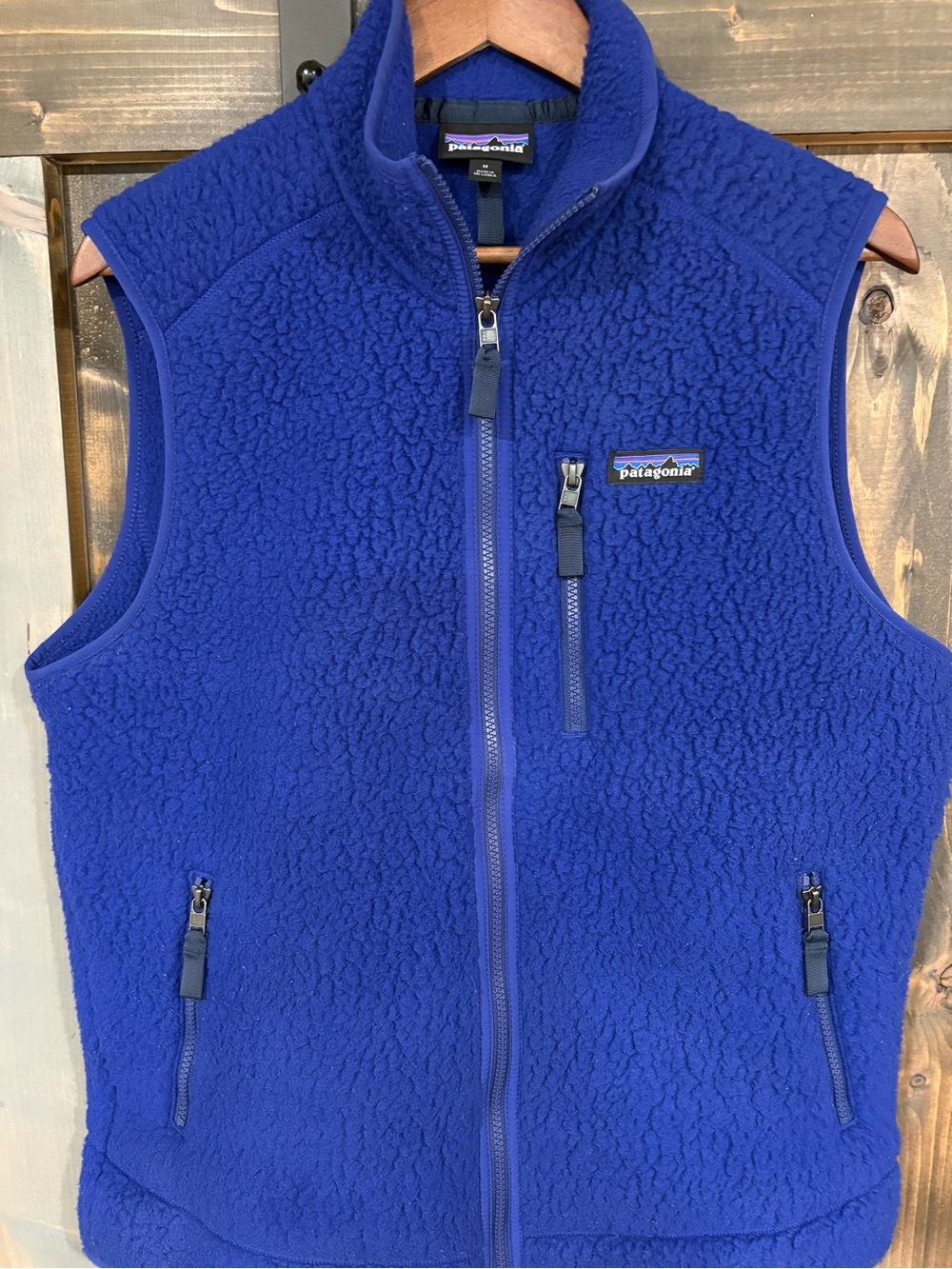 Patagonia Men’s Blue Fleece Vest - Cozy Sherpa Layer